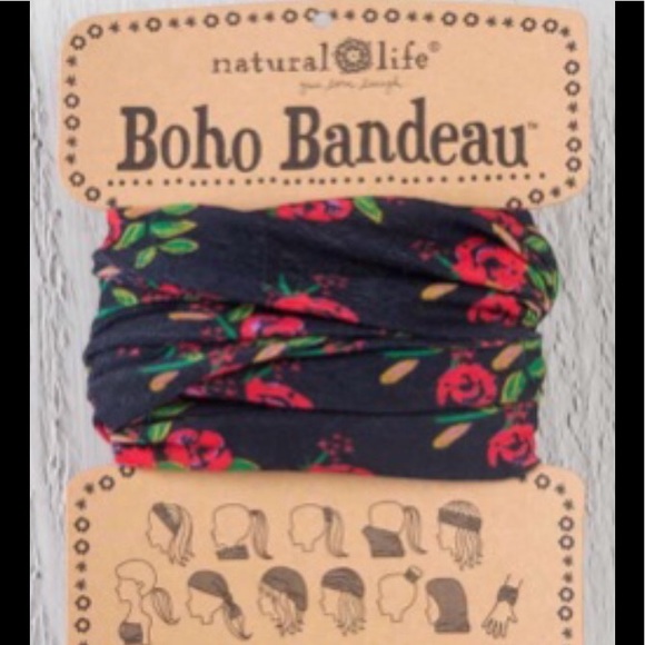 NATURAL LIFE Accessories - Natural Life Boho Bandeau Wear 11 Ways Black
